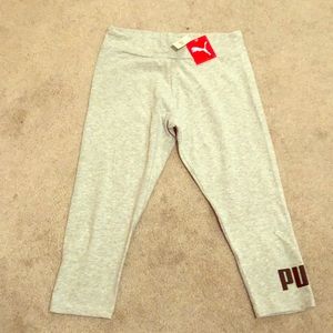 NWT Puma Grey 3/4 leggings